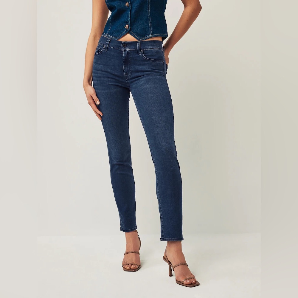 7 for All Mankind Roxanne Mid Rise Slim Leg Jeans